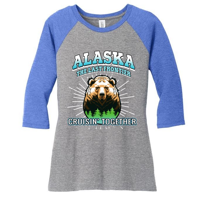 Alaska Last Frontier Family Group Trip Cruisin Together Cool Gift Women's Tri-Blend 3/4-Sleeve Raglan Shirt