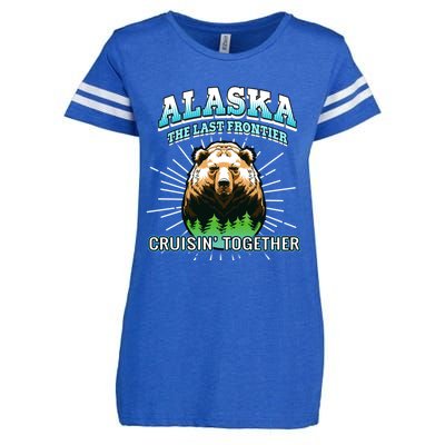 Alaska Last Frontier Family Group Trip Cruisin Together Cool Gift Enza Ladies Jersey Football T-Shirt