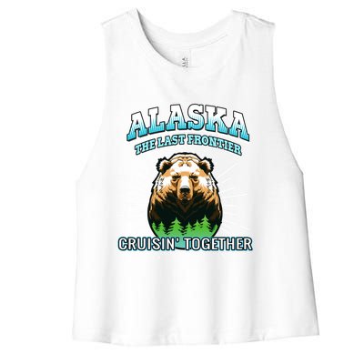 Alaska Last Frontier Family Group Trip Cruisin Together Cool Gift Women's Racerback Cropped Tank