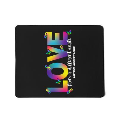 Autism Love From A Different Angle Acceptance Rainbow Mousepad