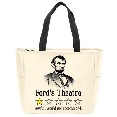 Abraham Lincoln Ford's Theatre Rating Zip Tote Bag
