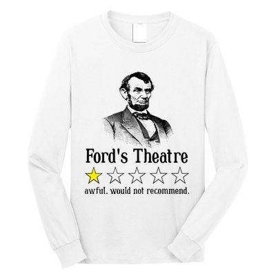 Abraham Lincoln Ford's Theatre Rating Long Sleeve Shirt