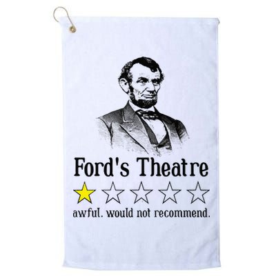 Abraham Lincoln Ford's Theatre Rating Golf Towel