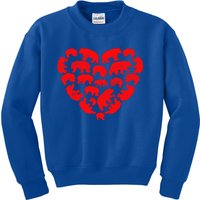 Animals Lover Funny Panda Bear Heart Valentine's Day Gift Kids Sweatshirt