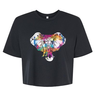 Animal Lover Gift Africa Safari Zoo Keeper Elephant Bella+Canvas Jersey Crop Tee