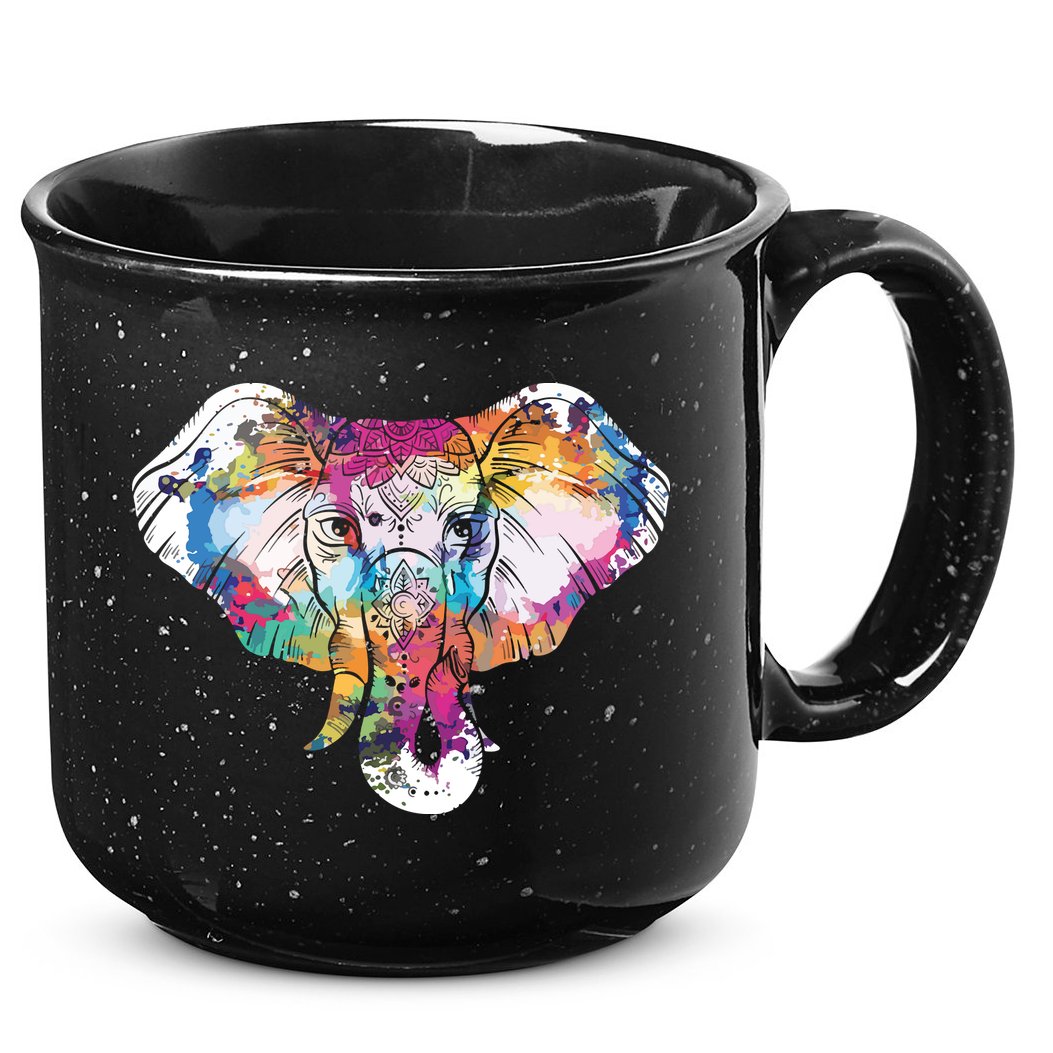 Animal Lover Gift Africa Safari Zoo Keeper Elephant 15oz Campfire Ceramic Mug
