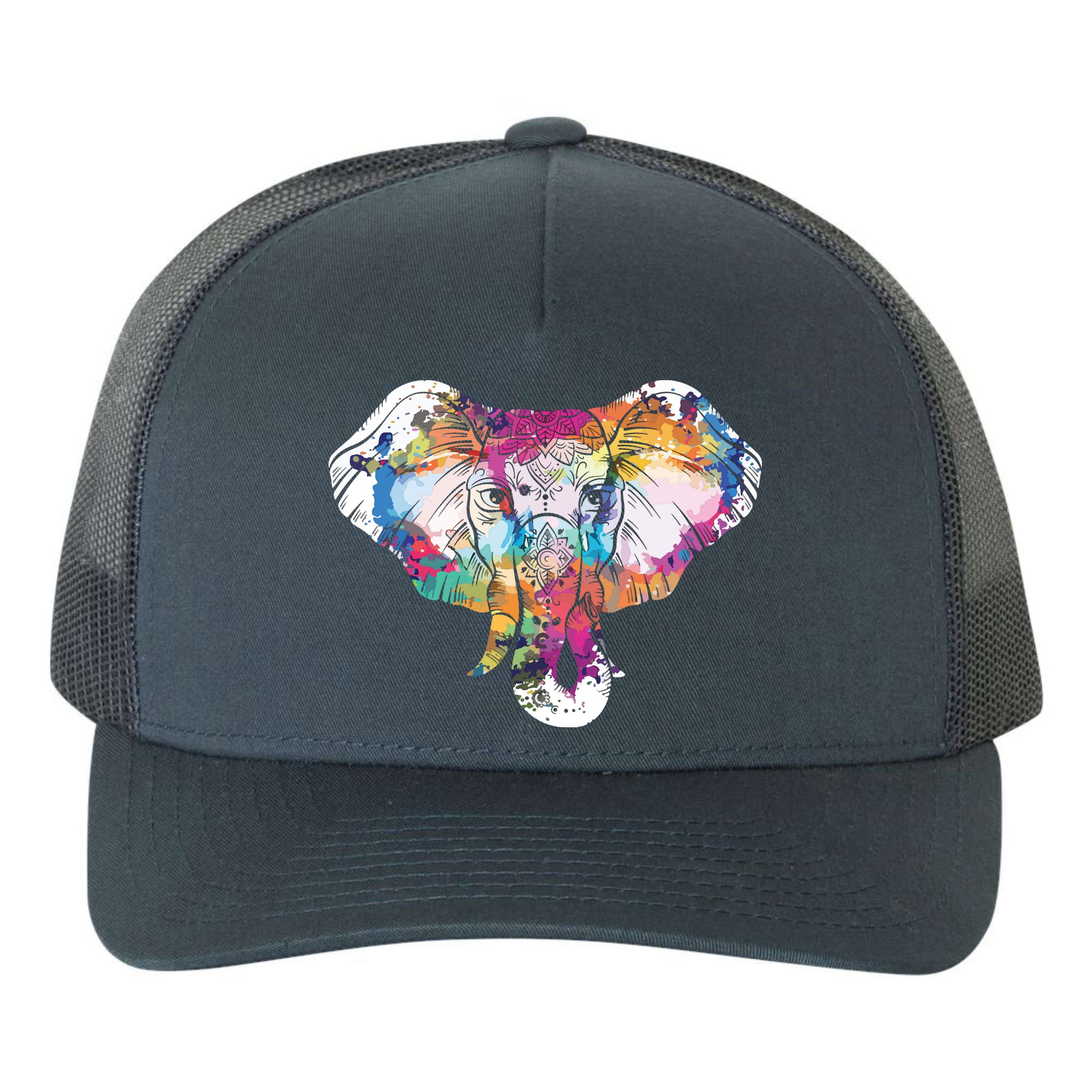 Animal Lover Gift Africa Safari Zoo Keeper Elephant Yupoong Adult 5-Panel Trucker Hat