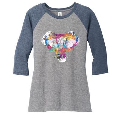 Animal Lover Gift Africa Safari Zoo Keeper Elephant Women's Tri-Blend 3/4-Sleeve Raglan Shirt