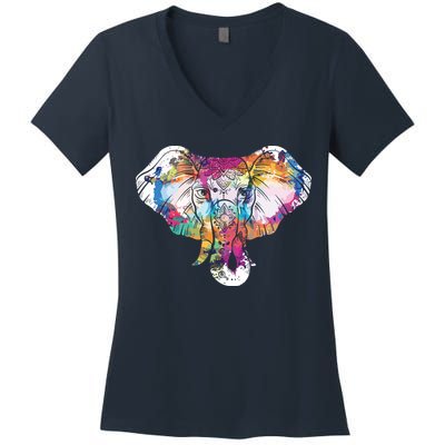 Animal Lover Gift Africa Safari Zoo Keeper Elephant Women's V-Neck T-Shirt