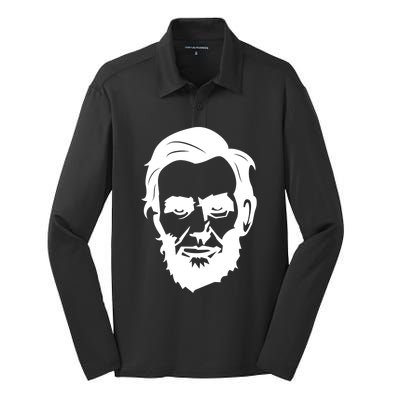 Abraham Lincoln Gift 16th American President America Usa Gift Silk Touch Performance Long Sleeve Polo