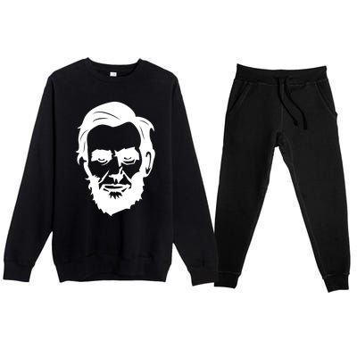 Abraham Lincoln Gift 16th American President America Usa Gift Premium Crewneck Sweatsuit Set