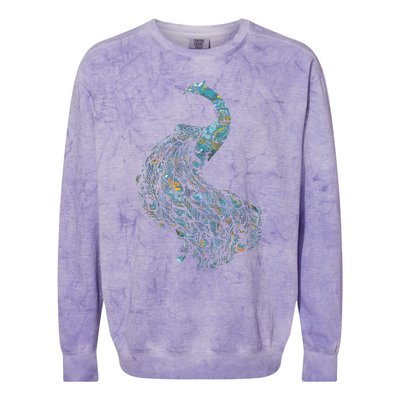 Animal Lover Gift Idea Zoo Keeper Proud Peacock Colorblast Crewneck Sweatshirt