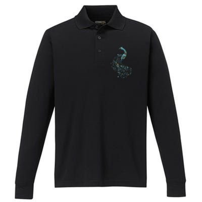 Animal Lover Gift Idea Zoo Keeper Proud Peacock Performance Long Sleeve Polo