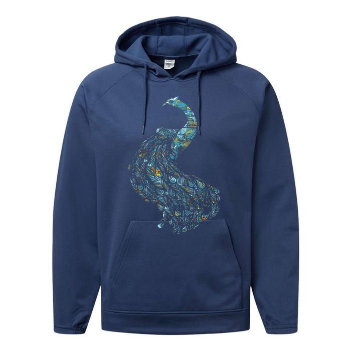 Animal Lover Gift Idea Zoo Keeper Proud Peacock Performance Fleece Hoodie