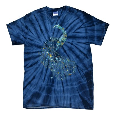 Animal Lover Gift Idea Zoo Keeper Proud Peacock Tie-Dye T-Shirt