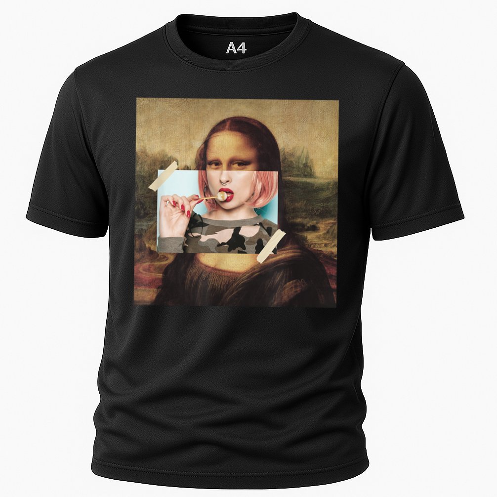 Aesthetic La Gioconda Mona Lisa E-Girl Pop Culture Cooling Performance Crew T-Shirt