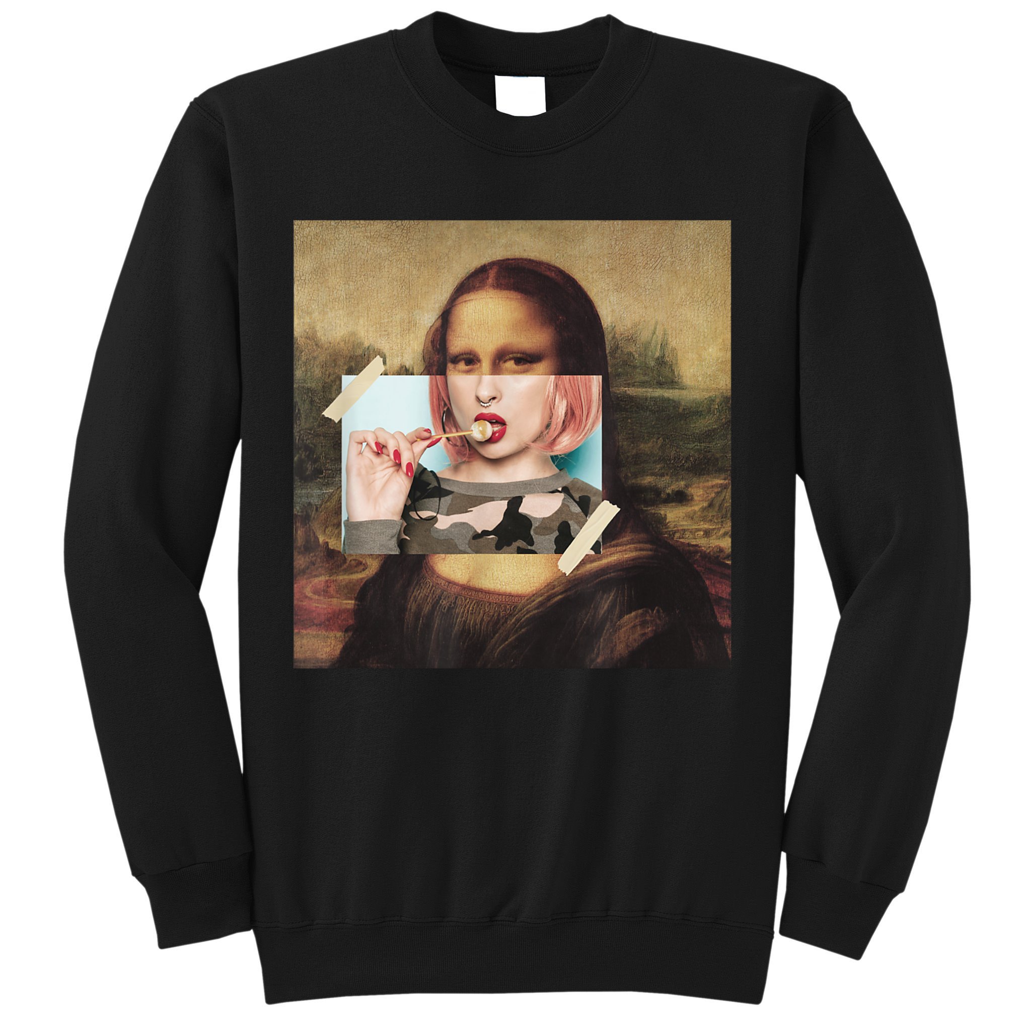 Aesthetic La Gioconda Mona Lisa E-Girl Pop Culture Sweatshirt