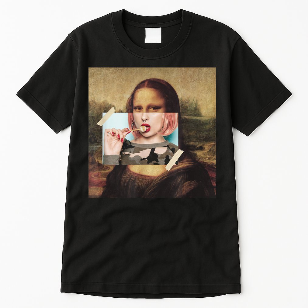 Aesthetic La Gioconda Mona Lisa E-Girl Pop Culture Tall T-Shirt