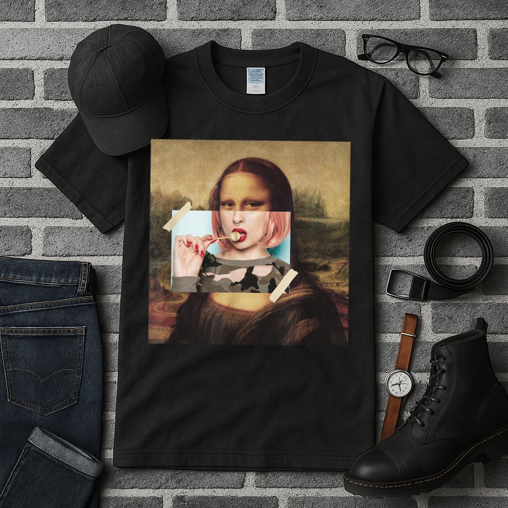 Aesthetic La Gioconda Mona Lisa E-Girl Pop Culture Tall T-Shirt