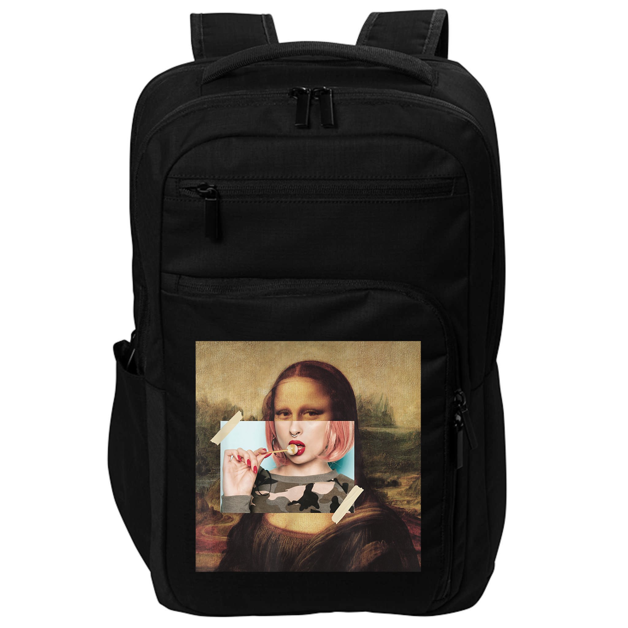 Aesthetic La Gioconda Mona Lisa E-Girl Pop Culture Impact Tech Backpack