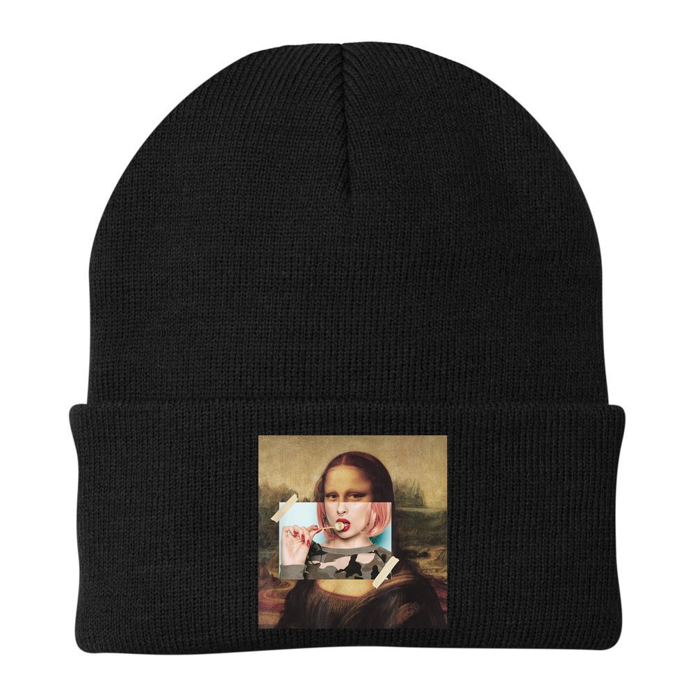 Aesthetic La Gioconda Mona Lisa E-Girl Pop Culture Beanie