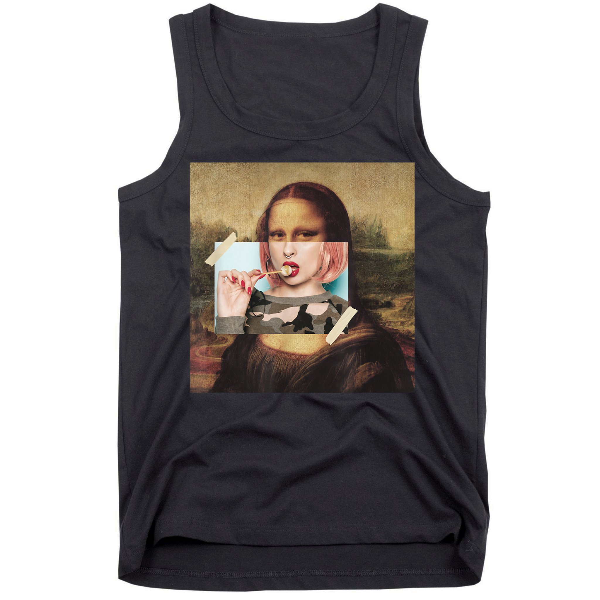 Aesthetic La Gioconda Mona Lisa E-Girl Pop Culture Tank Top