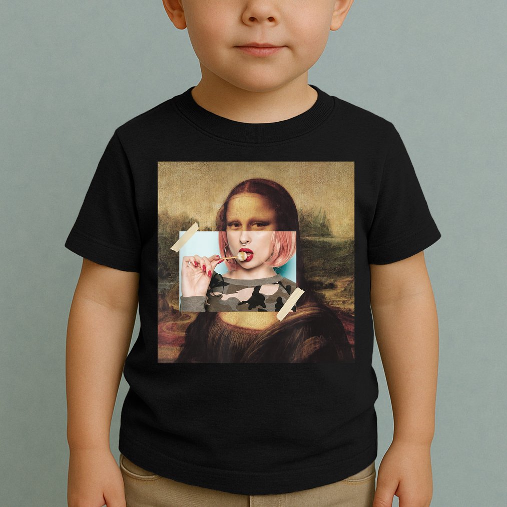 Aesthetic La Gioconda Mona Lisa E-Girl Pop Culture Toddler T-Shirt
