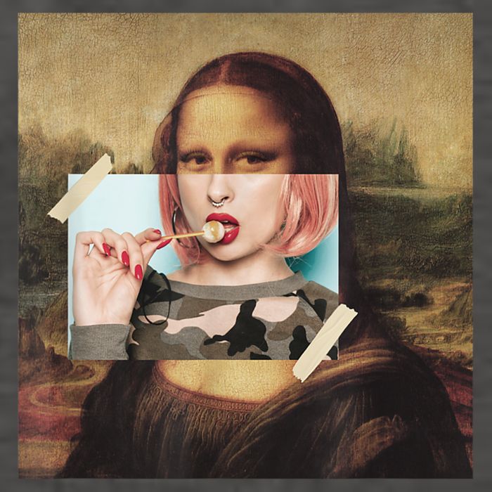 Aesthetic La Gioconda Mona Lisa E-Girl Pop Culture Vector Backpack
