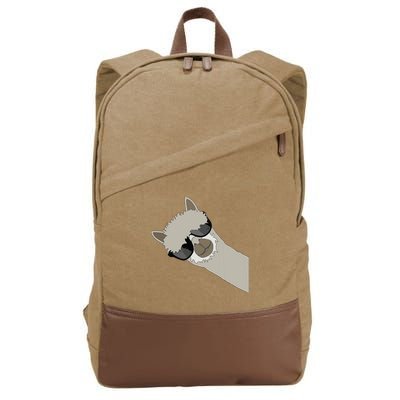Alpaca Llama Gift Funny Cool Llama Deco Cotton Canvas Backpack