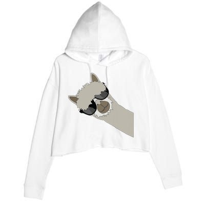 Alpaca Llama Gift Funny Cool Llama Deco Crop Fleece Hoodie