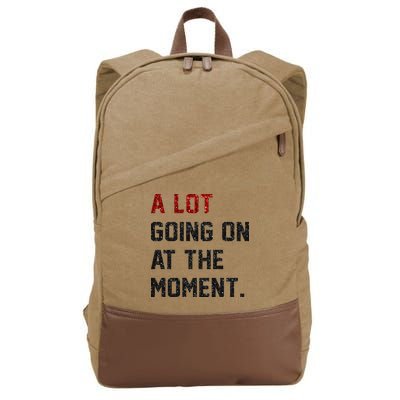 A LOT GOING ON AT THE MOMENT. Cotton Canvas Backpack