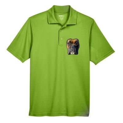 Animal Lover Gift Boxer Face Funny Dog Lovers Men's Origin Performance Pique Polo