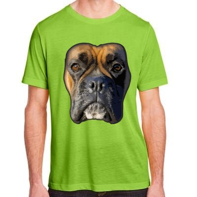 Animal Lover Gift Boxer Face Funny Dog Lovers Adult ChromaSoft Performance T-Shirt