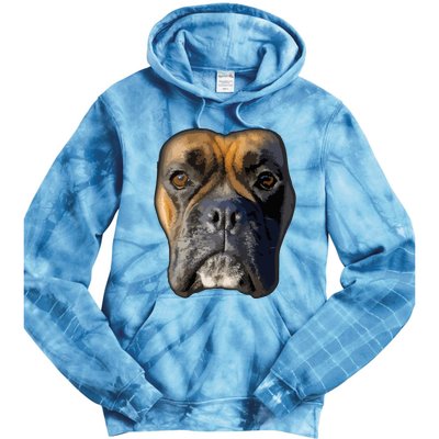 Animal Lover Gift Boxer Face Funny Dog Lovers Tie Dye Hoodie