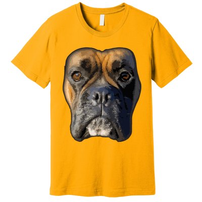 Animal Lover Gift Boxer Face Funny Dog Lovers Premium T-Shirt