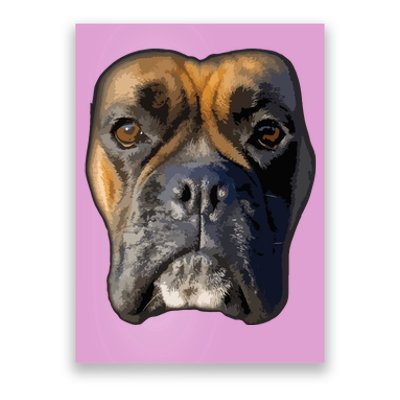 Animal Lover Gift Boxer Face Funny Dog Lovers Poster