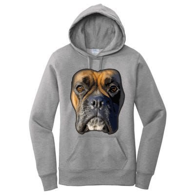 Animal Lover Gift Boxer Face Funny Dog Lovers Women's Pullover Hoodie