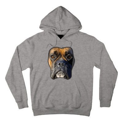 Animal Lover Gift Boxer Face Funny Dog Lovers Tall Hoodie