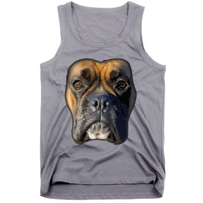 Animal Lover Gift Boxer Face Funny Dog Lovers Tank Top