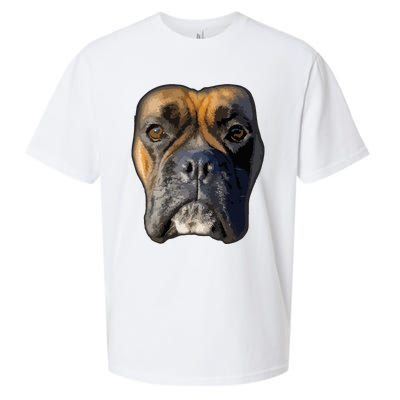 Animal Lover Gift Boxer Face Funny Dog Lovers Sueded Cloud Jersey T-Shirt