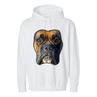 Animal Lover Gift Boxer Face Funny Dog Lovers Garment-Dyed Fleece Hoodie