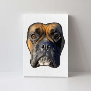 Animal Lover Gift Boxer Face Funny Dog Lovers Canvas