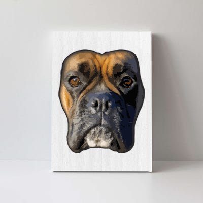 Animal Lover Gift Boxer Face Funny Dog Lovers Canvas