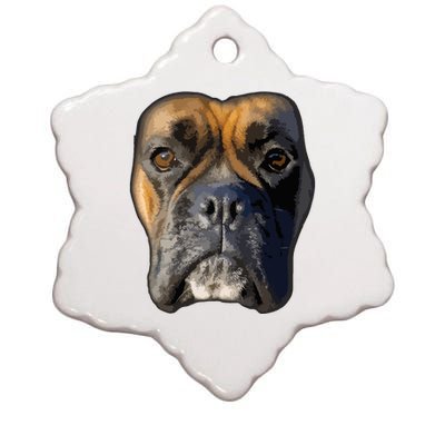 Animal Lover Gift Boxer Face Funny Dog Lovers Ceramic Star Ornament