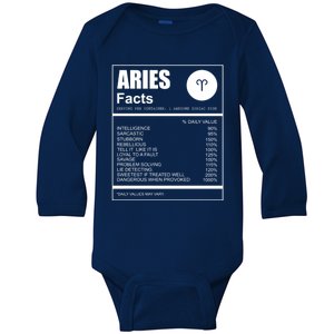 Astrology Lover Gift Aries Zodiac Sign Aries Gift Baby Long Sleeve Bodysuit