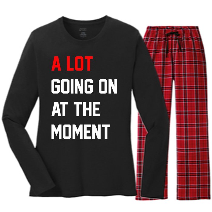 A Lot Going On At The Moment Women's Long Sleeve Flannel Pajama Set 