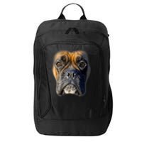 Animal Lover Gift Boxer Face Funny Dog Lovers Tshirt City Backpack