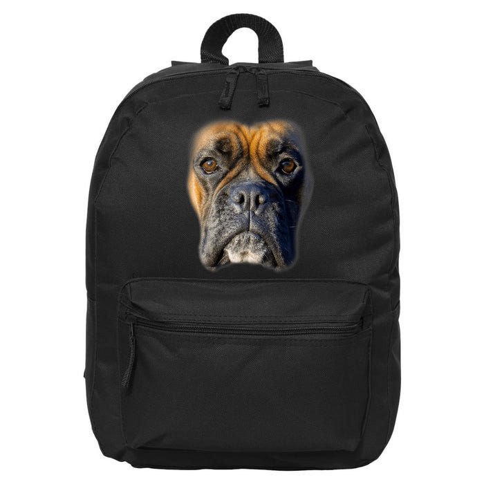 Animal Lover Gift Boxer Face Funny Dog Lovers Tshirt 16 in Basic Backpack