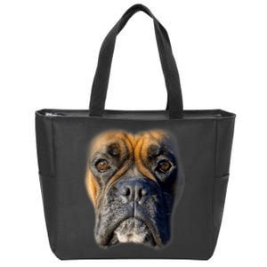 Animal Lover Gift Boxer Face Funny Dog Lovers Tshirt Zip Tote Bag