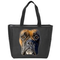 Animal Lover Gift Boxer Face Funny Dog Lovers Tshirt Zip Tote Bag